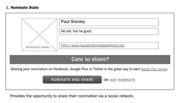 This is a wireframe that allows you to nominate Paul Stanley, because he deserves it.